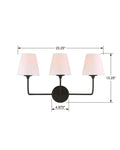 Abrams Vanity Light in Black Forged