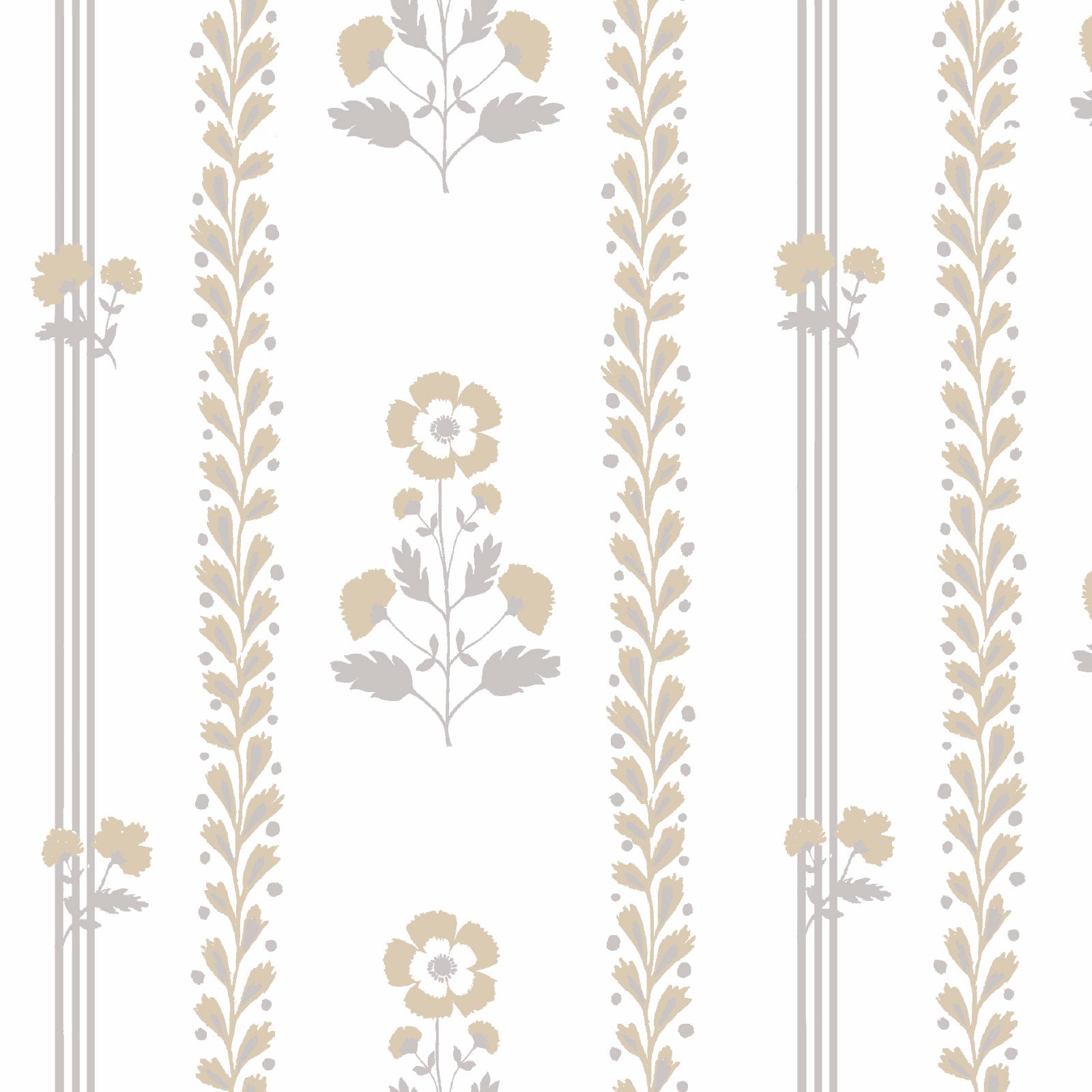 Annabelle Floral Fabric in Natural