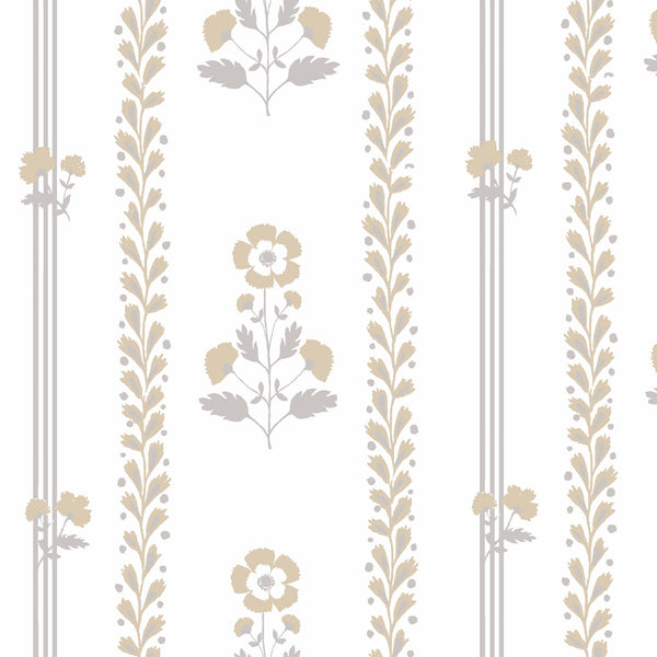 Annabelle Floral Fabric in Natural
