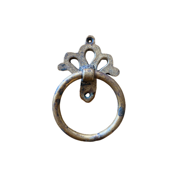 Ring Drop with Post - Replica brass - Antique Drawer pull