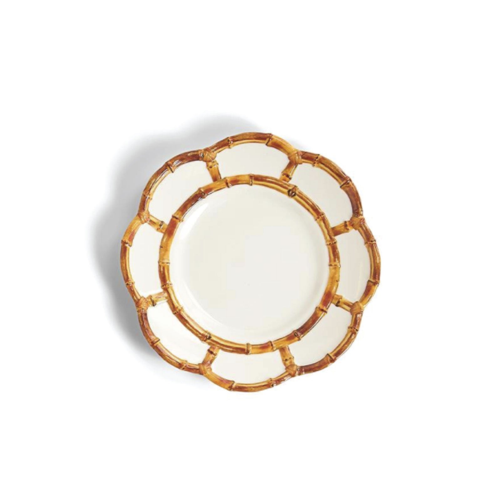 Bamboo Melamine Dinner Plates, Set of 4