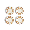 Bamboo Melamine Dinner Plates, Set of 4