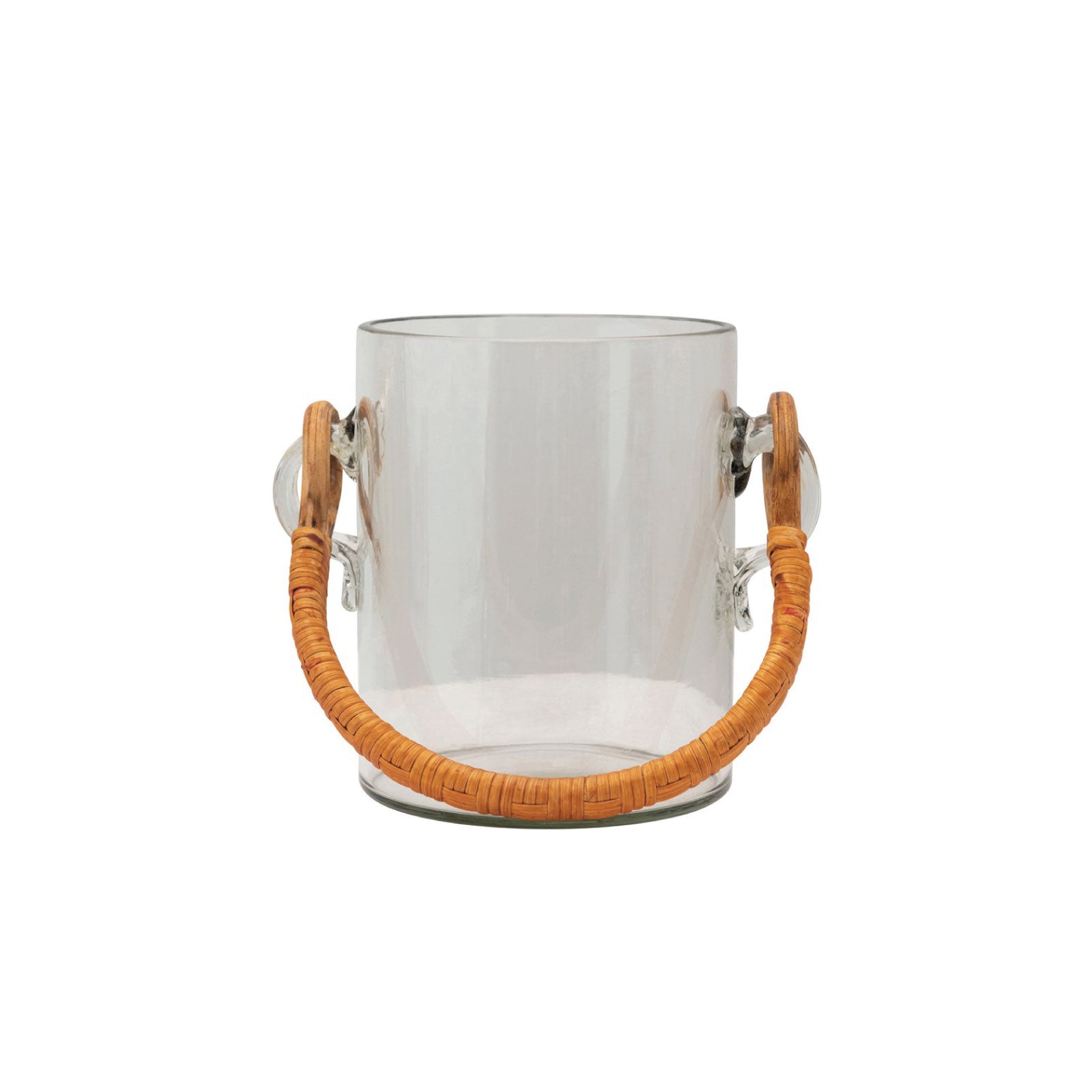 Bamboo and Glass Ice Bucket