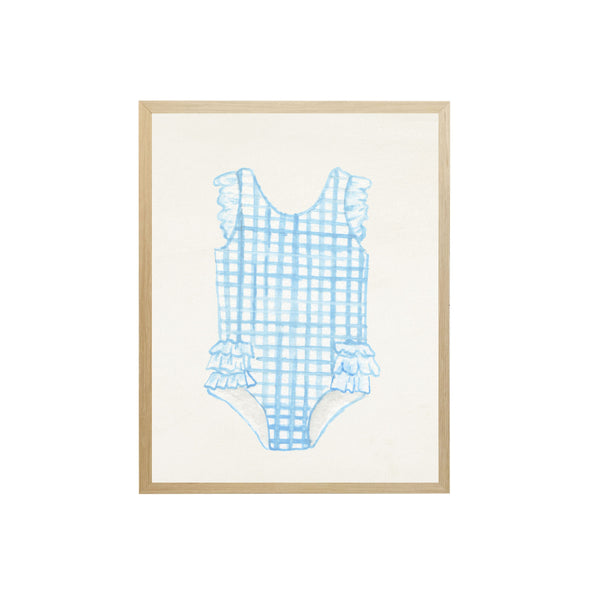 Blue Gingham Suit Kids Art