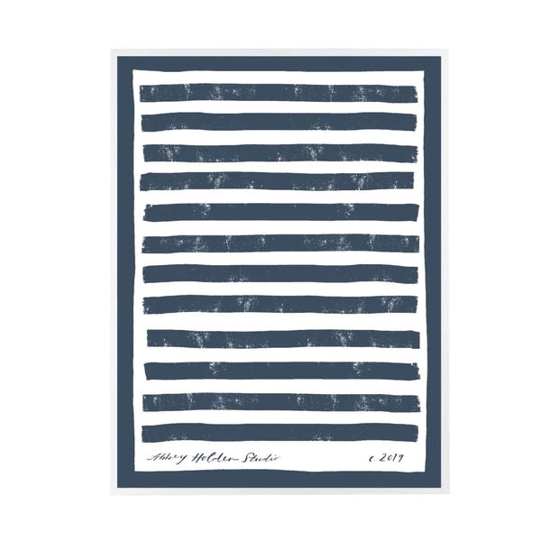 Border Stripe Art in Navy