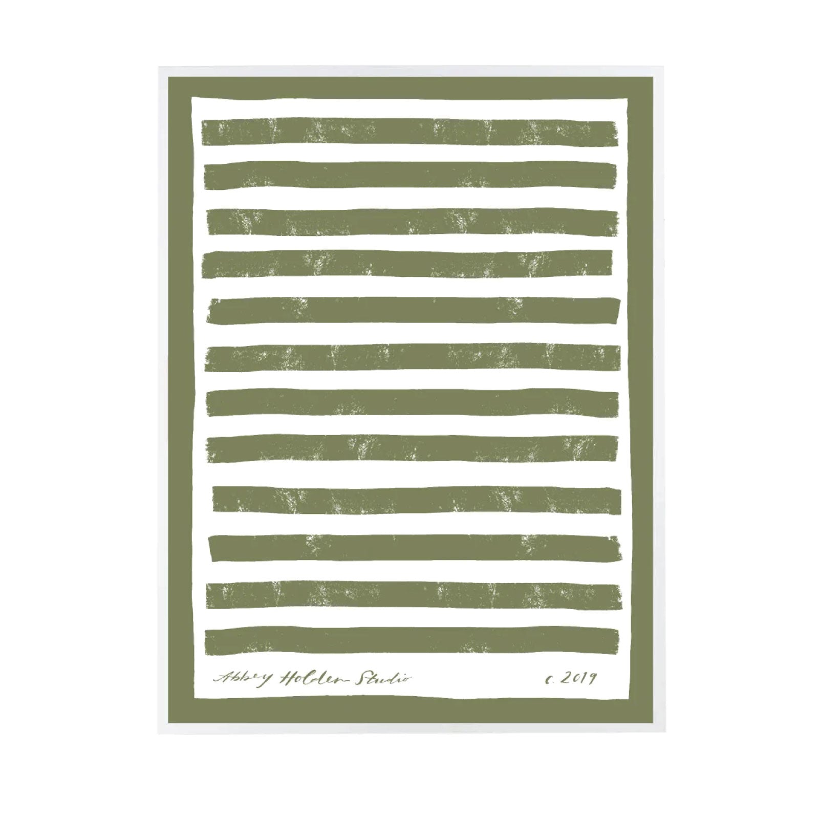 Border Stripe Art in Sage