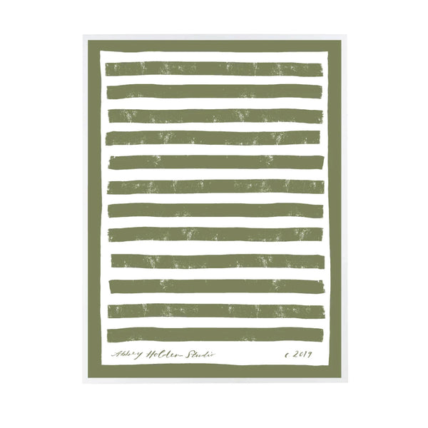 Border Stripe Art in Sage