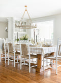 Gingham Check Tablecloth in Natural