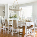 Gingham Check Tablecloth in Natural