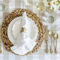 Gingham Check Tablecloth in Natural