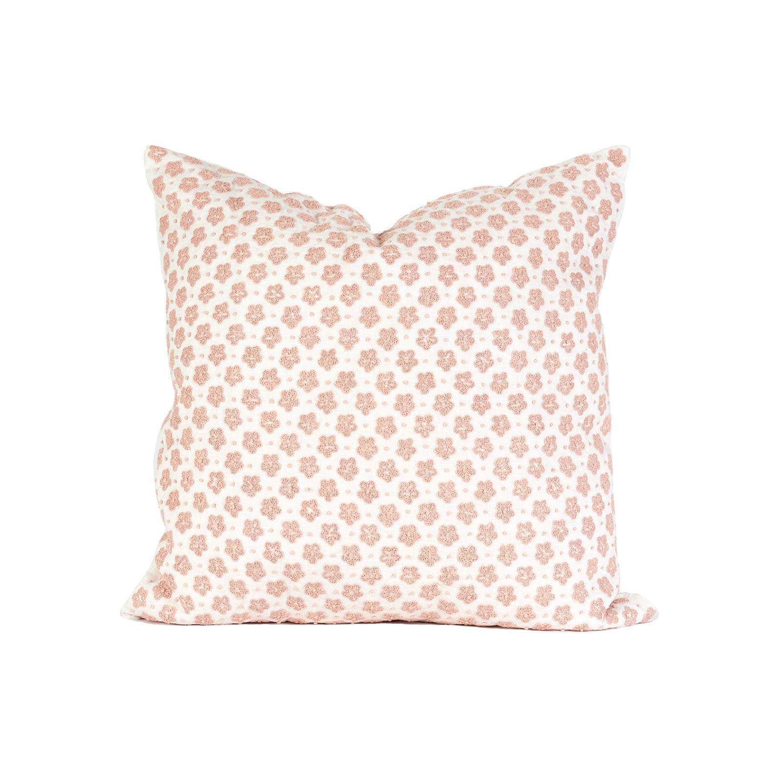 Starburst Embroidered Pillow in Petal