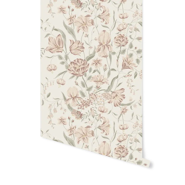 Bukett Wallpaper in Powder Pink