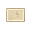 Bunny Rabbit Art in Beige