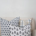 Lulu Floral Pillow in Navy