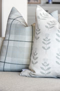 Camden Plaid Pillow in Light Blue