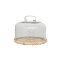 Classic Glass Cloche with Rattan Base