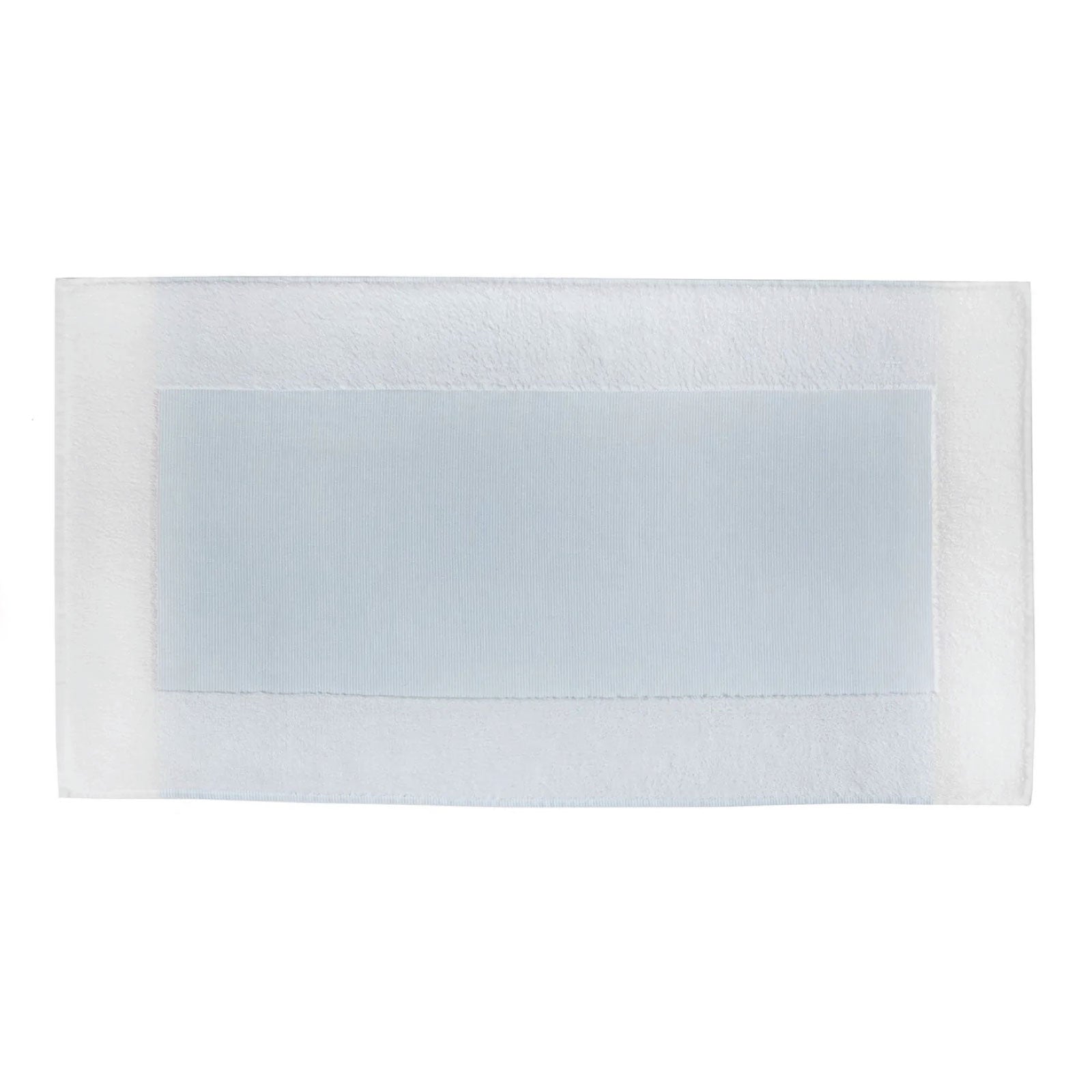 Colorblock Border Bath Mat in Blue