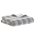 Plaid Bed Throw in Charcoal