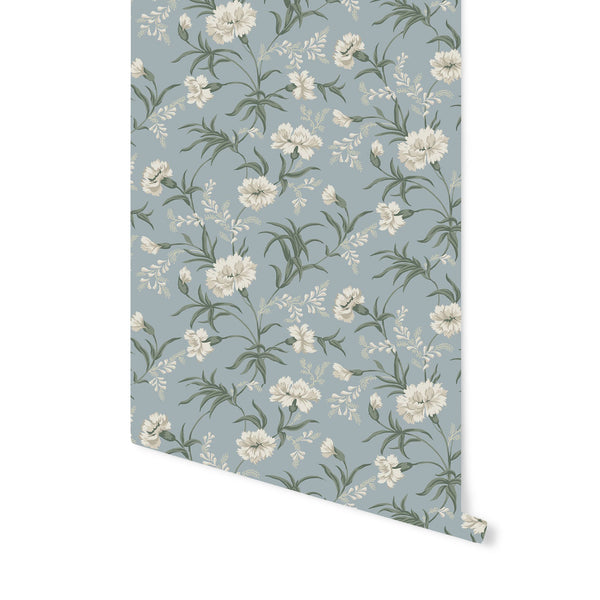 Emilie Wallpaper in Sky Blue