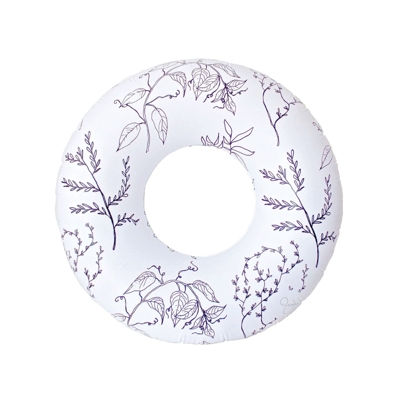 Floral Oversized Pool Float in Spring White