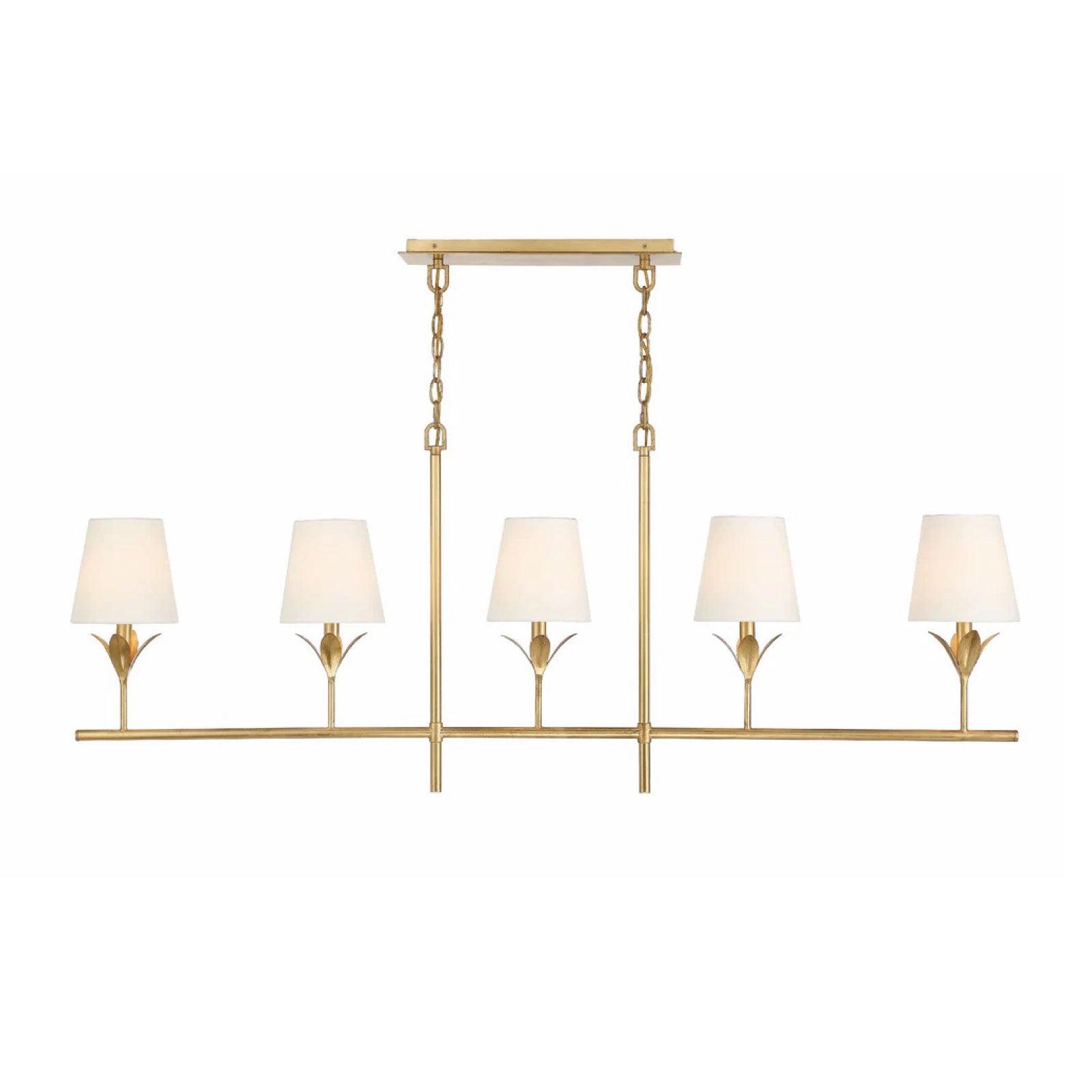 Flourish Linear Chandelier in Gold