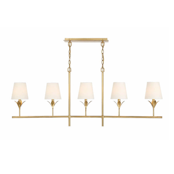 Flourish Linear Chandelier in Gold