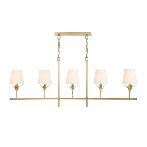 Flourish Linear Chandelier in Gold