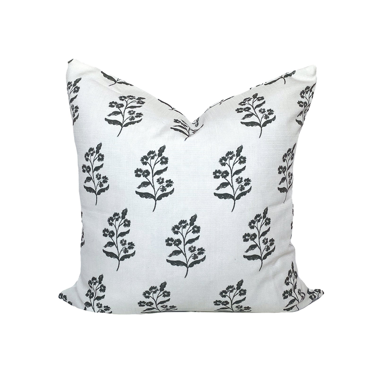 Frankie Floral Pillow in Charcoal