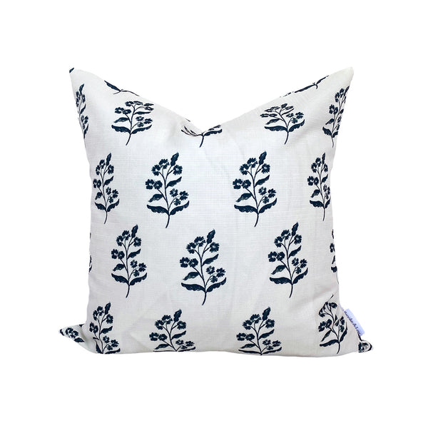 Frankie Floral Pillow in Navy