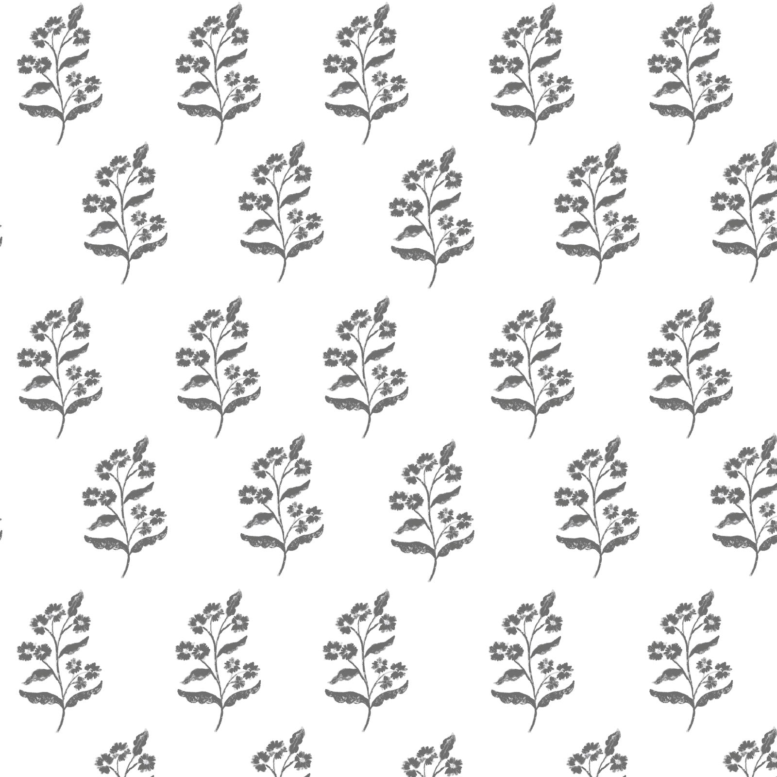 Frankie Floral Fabric in Charcoal