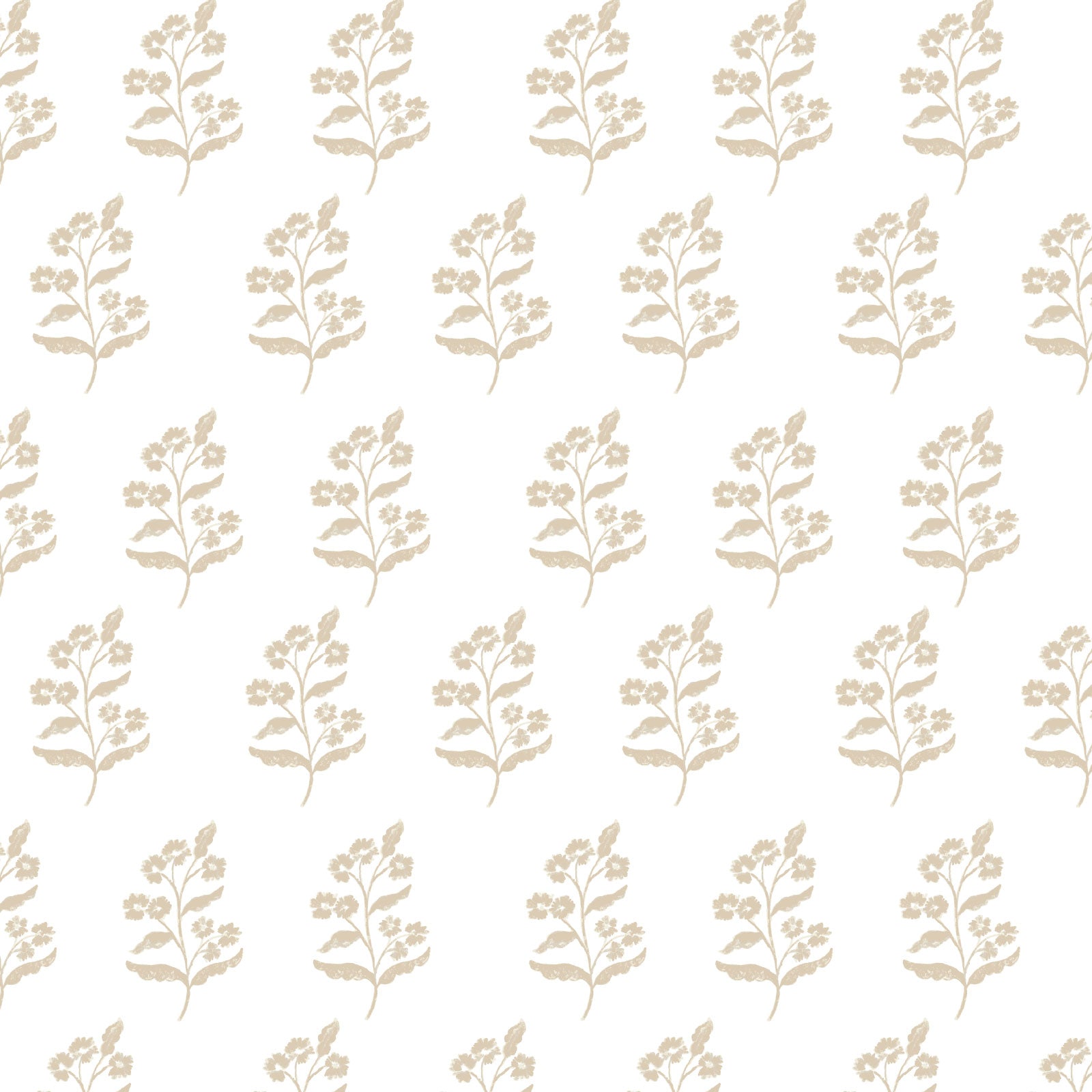 Frankie Floral Fabric in Natural