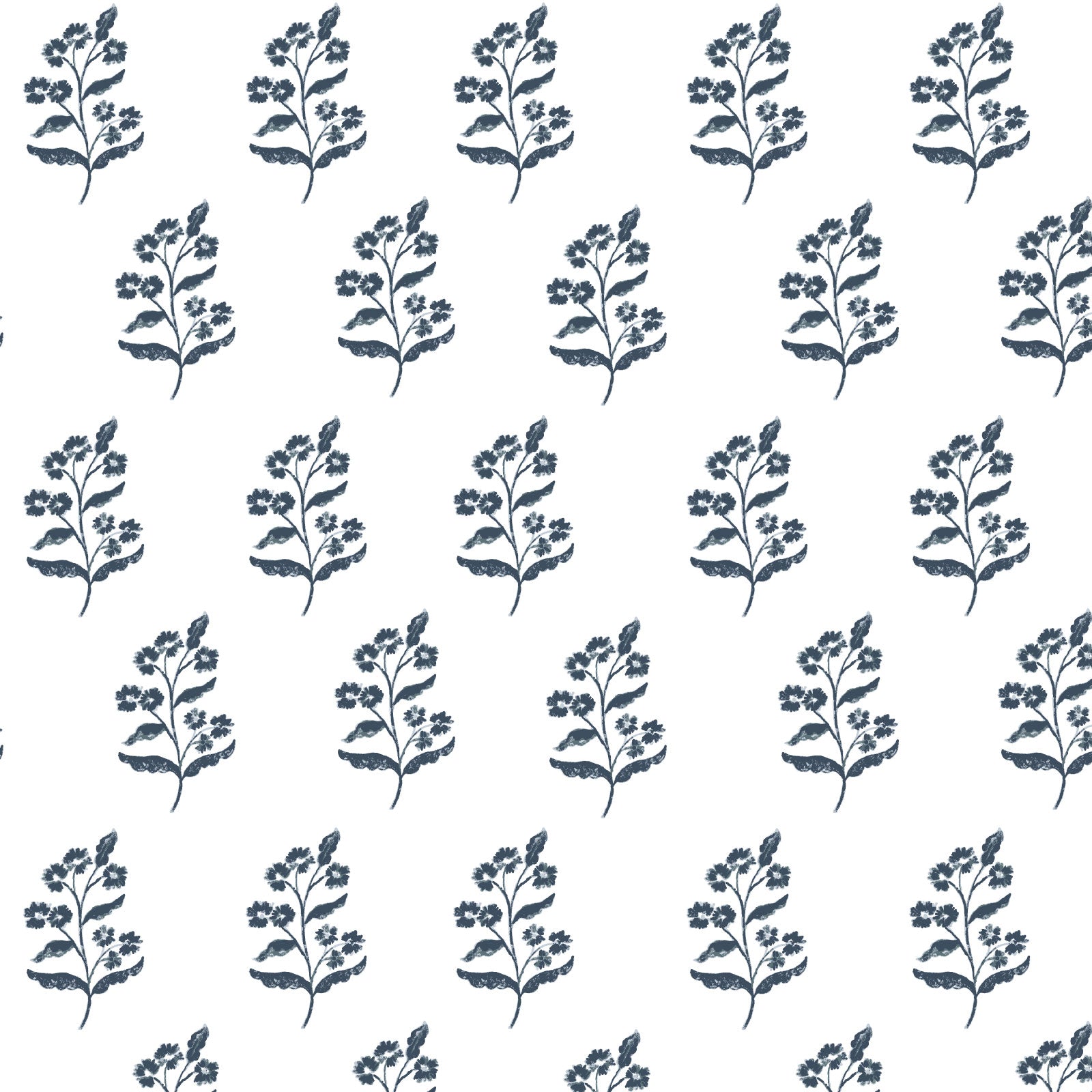 Frankie Floral Fabric in Navy