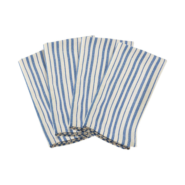 Blue Pinstripe Stripe Cotton Napkin – Nantucket Looms