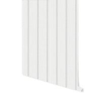 French Stripe Wallpaper in Grey