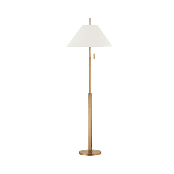 Patina brass floor lamp with pull chain