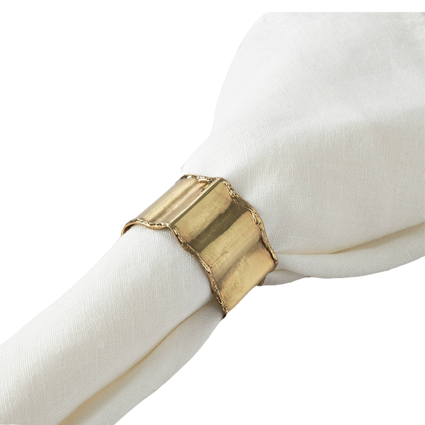 Geometric Brass Napkin Ring