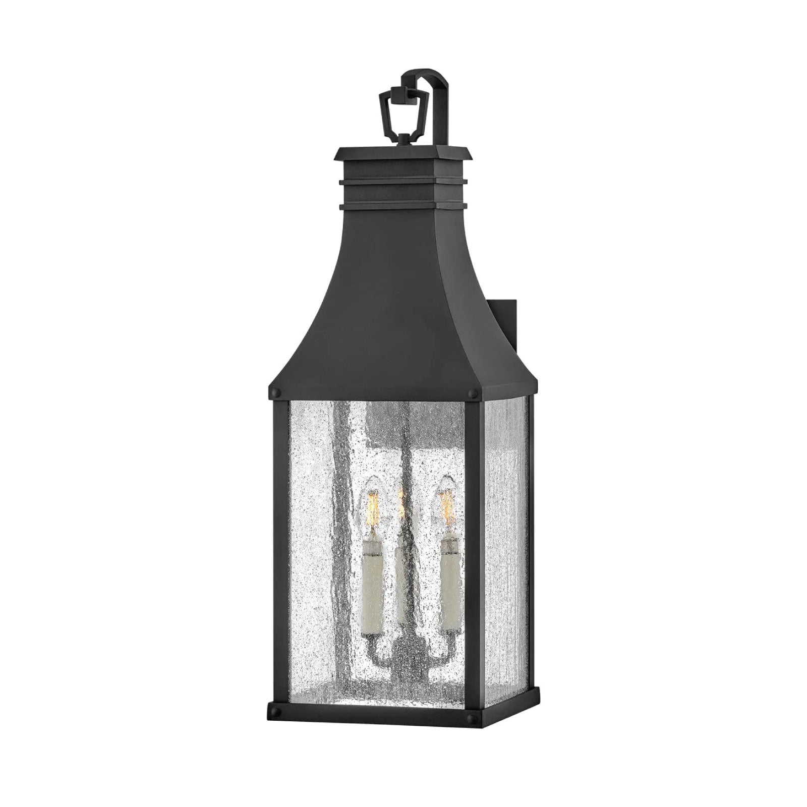 Georgia Large Wall Mount Lantern in Black