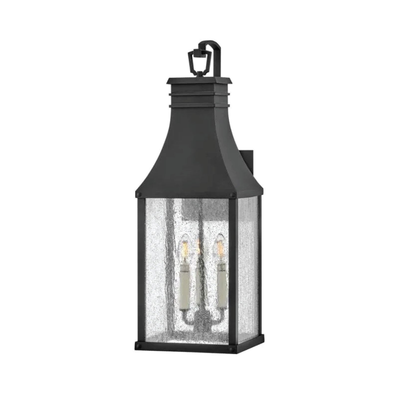 Georgia Medium Wall Mount Lantern in Black