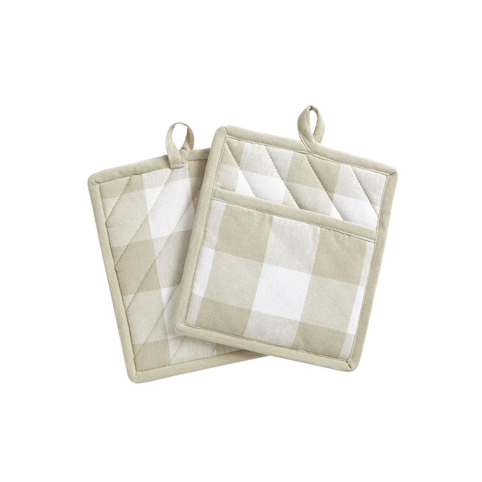 Gingham Check Pot Holder Set