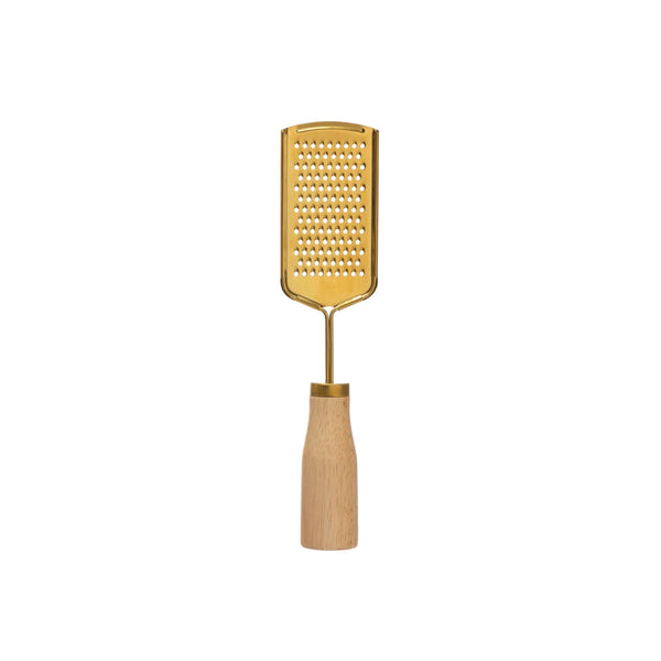 Gold Grater with Wood Handle