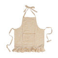 Goldenrod Cotton Stripe Ruffle Apron