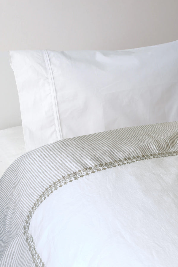 Greenwich Stripe Duvet in Beige