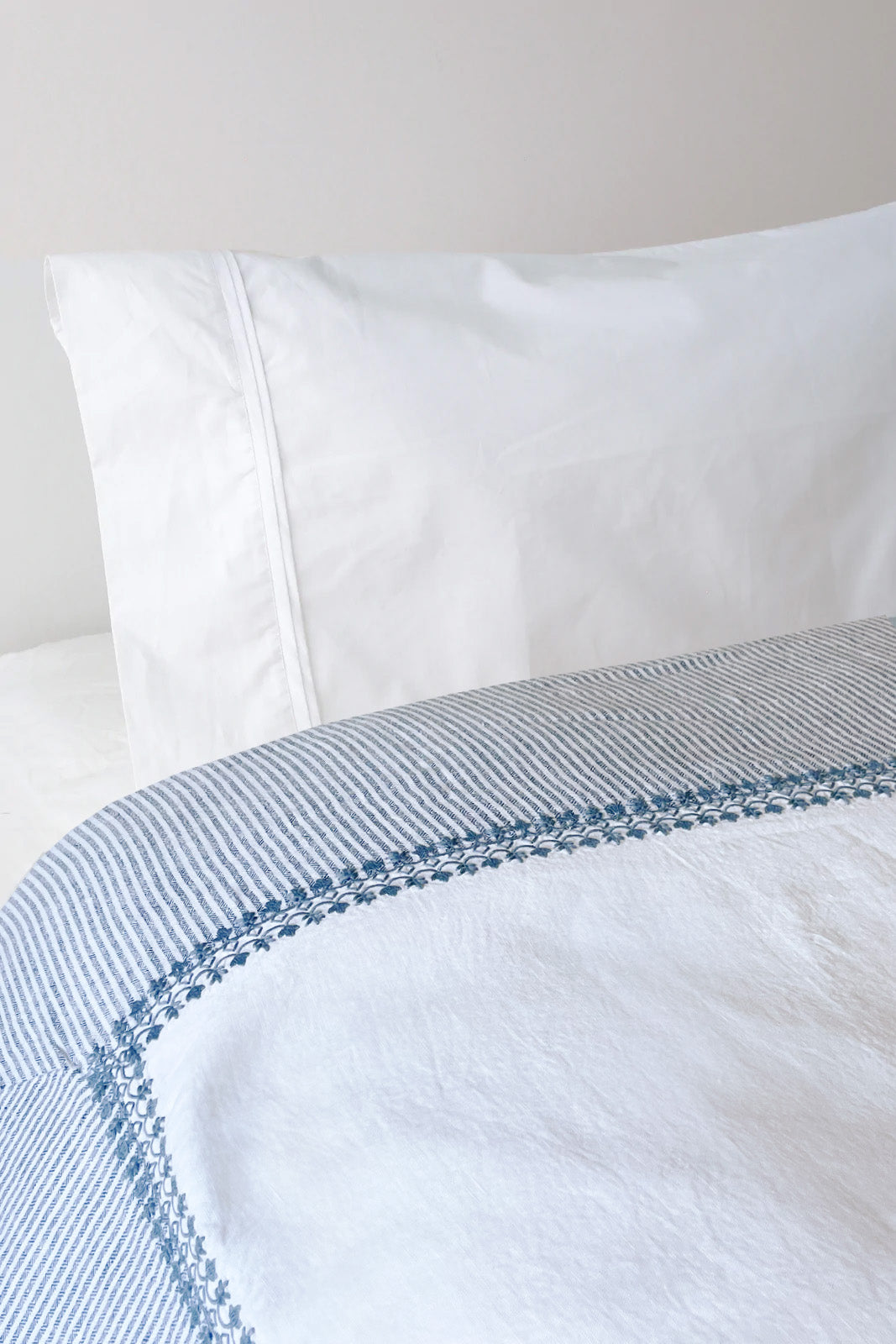 Greenwich Stripe Duvet in Sky