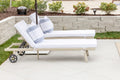 Jenna Outdoor Chaise in Beige