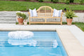 Floral Oversized Pool Float in Spring White