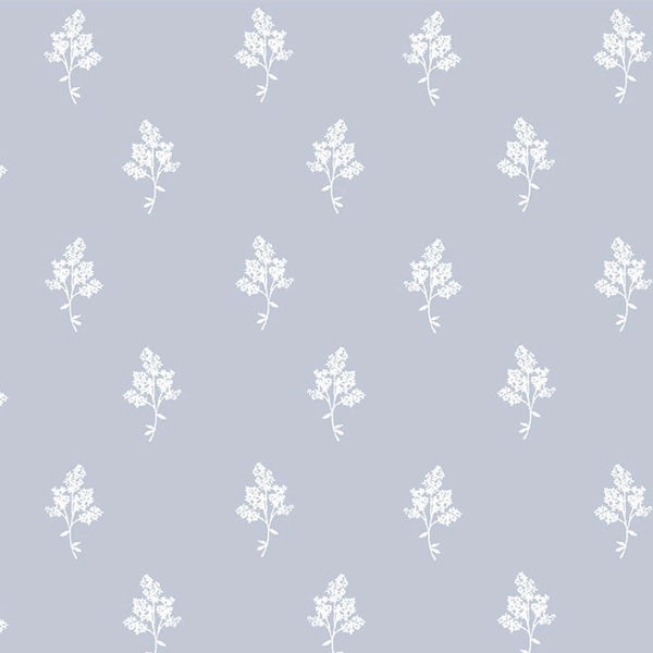 Hannah Floral Fabric in Light Blue