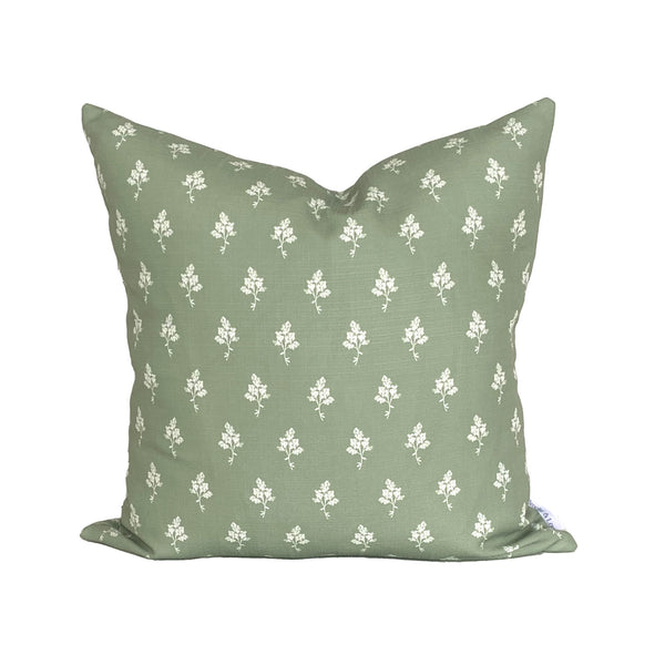 Hannah Floral Pillow in Sage