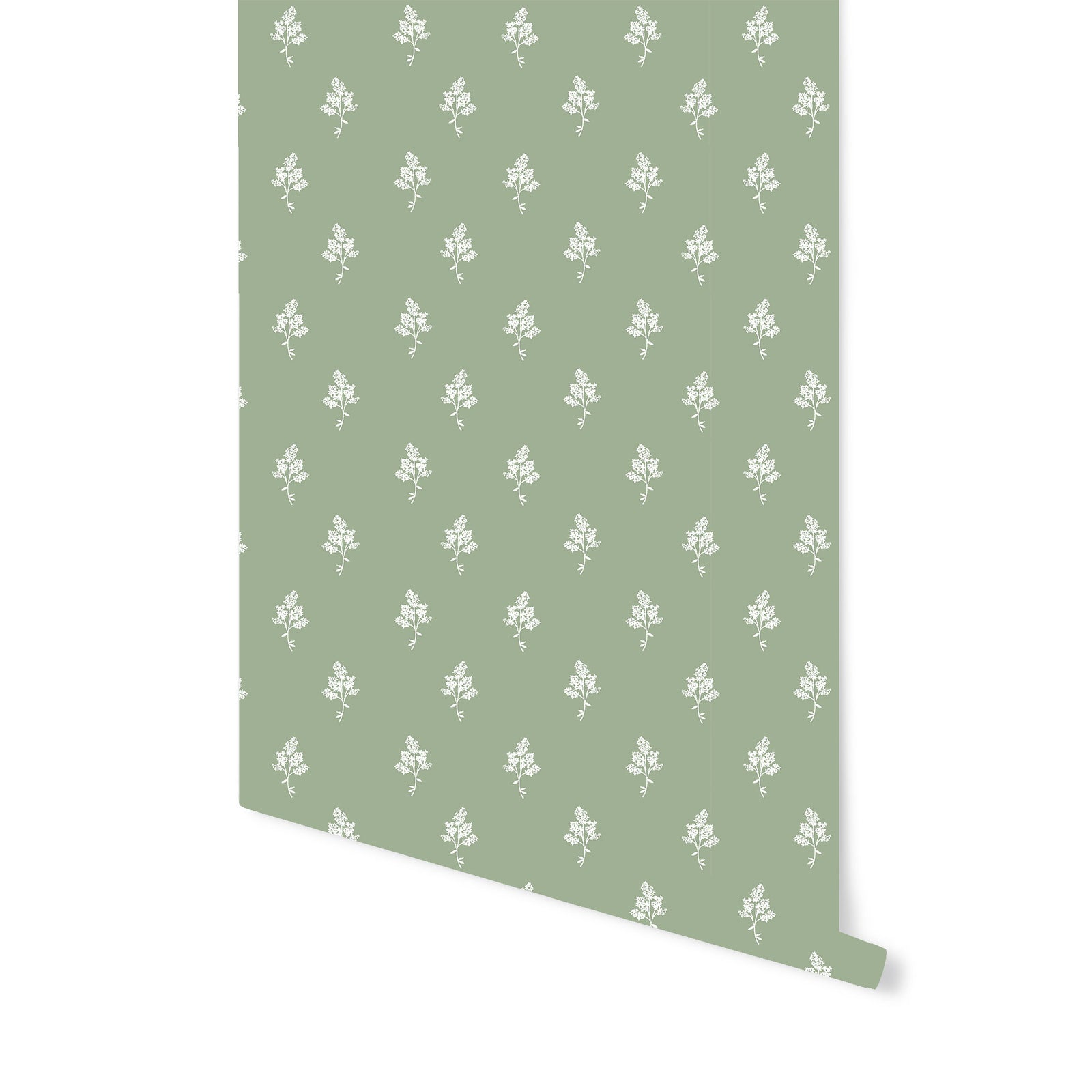 Hannah Floral Wallpaper in Sage