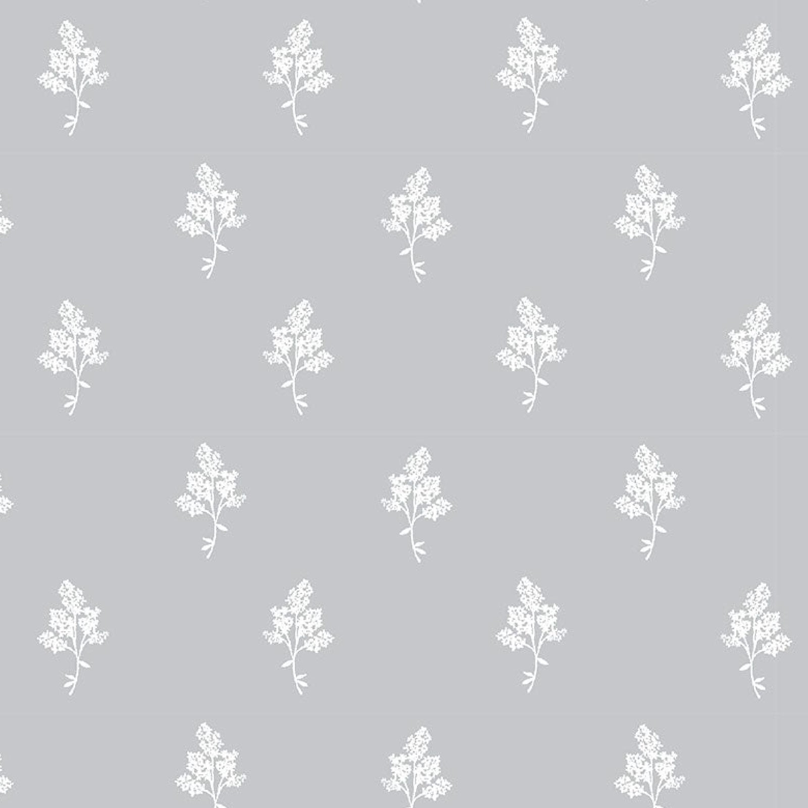 Hannah Floral Fabric in Stone Grey