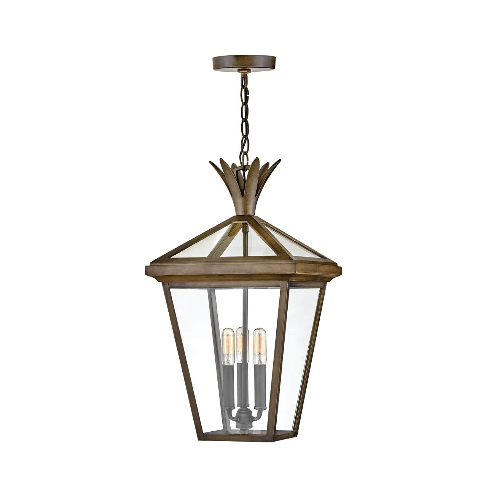 Hartford Large Hanging Lantern in Burnished Bronze